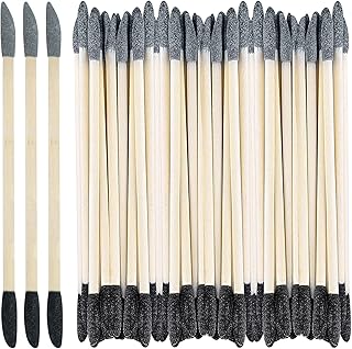 50 Pièces Bâtons de Ponçage 2 en 1, Granularité avec 150 Noir/280 Gris, Bouleau Matériel, pour la Fabrication de Modèles, Gundam, la Menuiserie et la Conception D