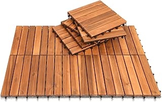 Ansobea Lot de 11 dalles en bois d