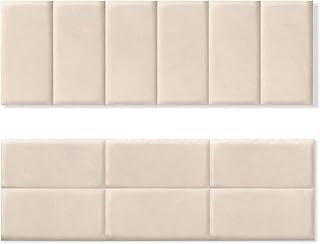 IDMarket - Lot de 6 Panneaux muraux pour tête de lit Yuma 180 cm en Tissu Effet suédé Beige