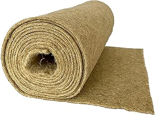 Rouleau de chanvre 0,50 x 10 m, épaisseur 5 mm (7,58 €/m²), isolation, phonique, isolation thermique, tapis de chanvre, naturel