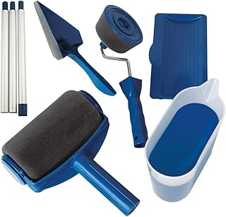 Rouleau de Peinture avec réservoir Anti-Goutte Rechargeable et poignée Extensible, Variable, Moyenne