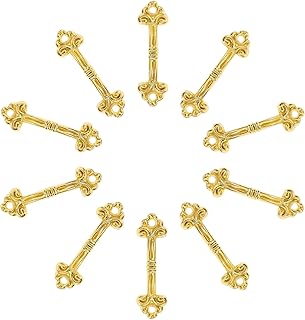 Lot de 12 Poignées de Meuble Vintage Dorées, Mini Boutons en Métal Résistant pour Boîtes à Bijoux et Tiroirs Décoratifs, Format Compact pour Projets de Bricolage et Restauration,