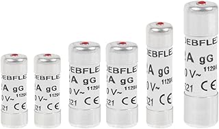 DEBFLEX électronique céramique Lot de 6 Fusibles avec Voyant 2X(10A+16A)+ 1X(20A+32A) -Nf-Deblex 715007, Gris