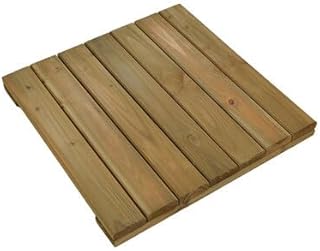 OOGarden - Dalle de terrasse bois Douglas - 50 x 50 cm - Ep. 44 mm
